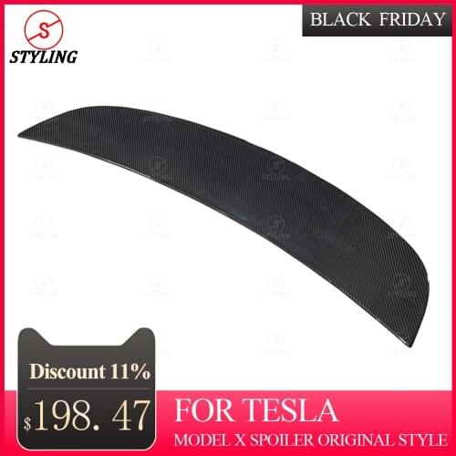 Model X spoiler Original style For Tesla Carbon Fiber Rear Spoiler Sedan Add On Style 2016 2017 2018 2019
