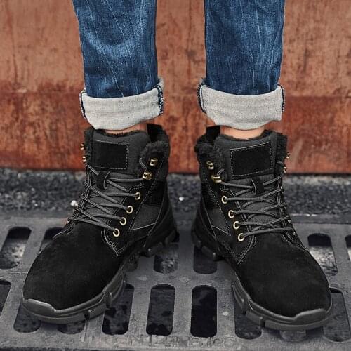 Mens Boots Snow Boots Cowboy Shoes Rubber Men Timber Land For Winter Work Western Vintage Ankle Leather Combat Mens Man