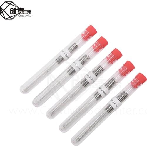 10pcs 3D Printer Stainless Steel Nozzle Cleaning Needle Drill Bit 0.4mm Accessories Reprap Ultimake For CR10 Ender3 Ender 5pro