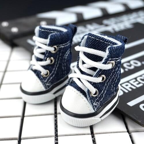 4 Pcs Dog Shoes Sport Anti-slip Sneaker Denim Canvas Sports Shoes For Dog Teddy Yorkie Boots for Dogs Cats