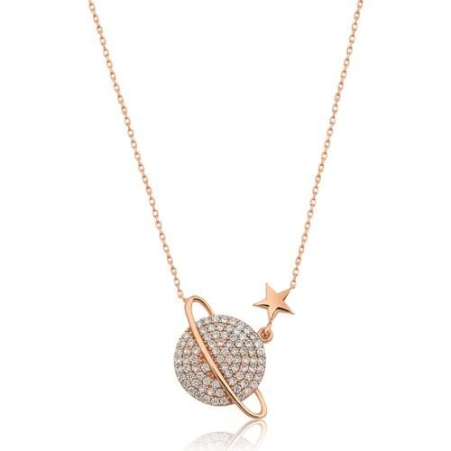 Daisy Silver Planet Necklace