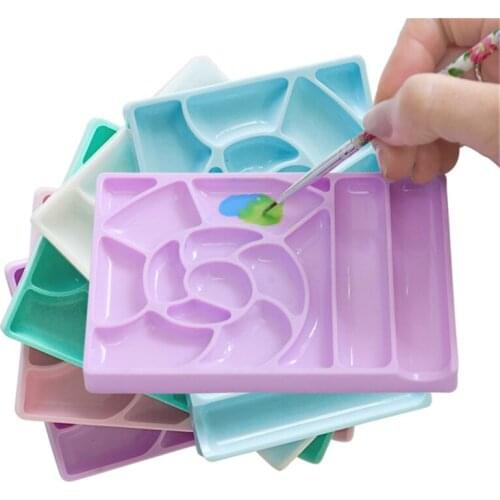 1Pc Mixing Polish UV Gel Palette Board Nail Manicure Drawing Paint Holder Storage Multi-grids Plate Nail Art Palette Tool