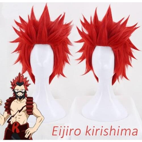 Eijirou Kirishima Wig Boku No Hero Academia Anime Cosplay Wig Synthetic My Hero Academia/Academy Cosplay Hair Anime Wigs