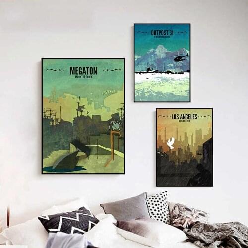 Los Angeles Poster Print Travel Quotes Rick Deckard, Roy Batty Movie game Posters And Prints Wall Pictures For Living Room Decor