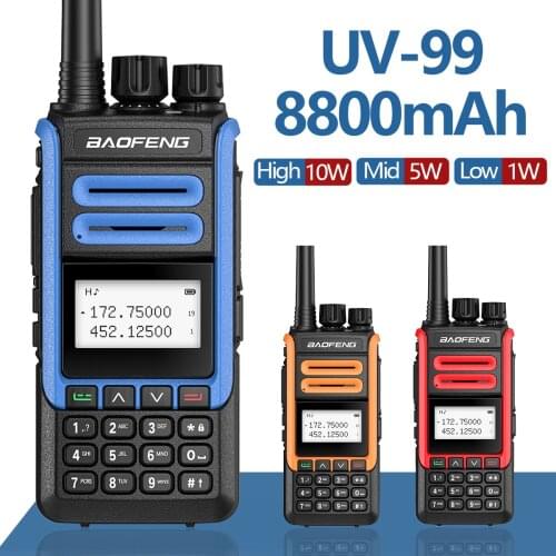 2021 BaoFeng UV-99 Powerful Walkie Talkie Large LCD Display Dual Band CB Radio 30KM Long Range Upgrade of UV-5R Portable Radio
