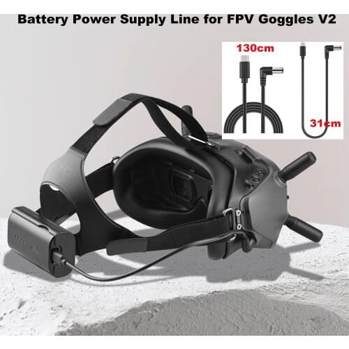30CM 130CM Drone Charging Line for DJI FPV Goggles V2 Glasses Battery Cable Connection Line Power Flying Goggles Accessories