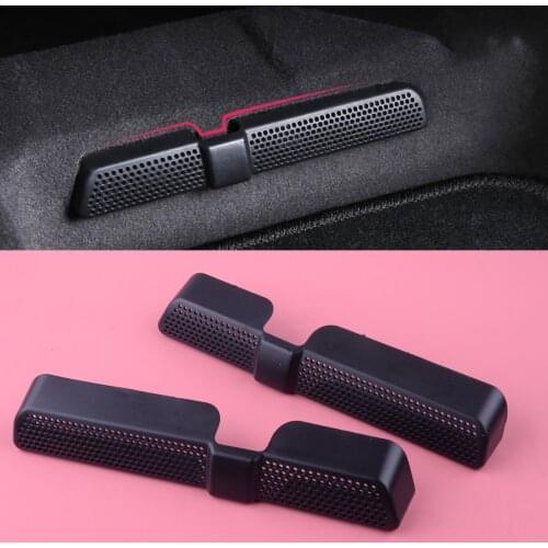 DWCX 2pcs Car Rear Seat Air Condition Vent Outlet Dust Protector Cover Trim Black Fit For VW Tiguan 2017 2018 2019