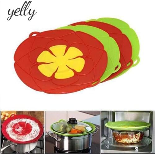 Silicone Cookware Spill Stopper Silicone Anti-Overflow Plugging Pot Lid Stopper Cover Pot Lids Pan Cookware Kitchen Accessories