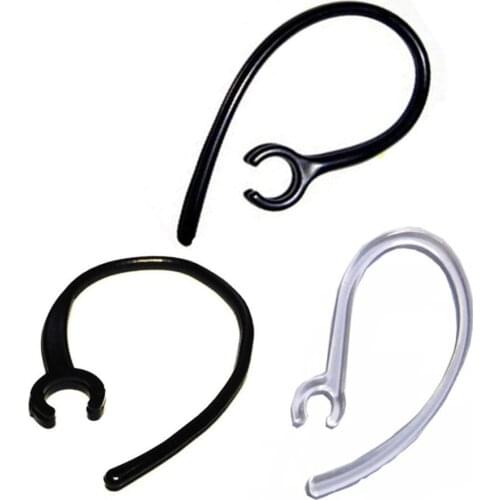 5 Pcs Replacement Handfree 6.0mm Hole Black Plastic Earhook for Bluetooth Earphone
