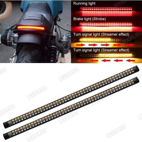 2Pcs Motorcycle Led Rear Turn Signal Brake Light Stop Daytime Running Lights for motorcycle ATV,Waterproof 11.8inch