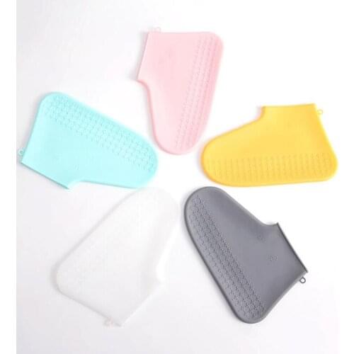 1pair Waterproof Protector Shoes Boot Cover Unisex Rain Shoe Covers Anti-Slip Rain Shoes Cases Silicone Shoe Cover Accessories