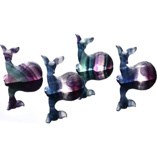 1PC natural fluorite sika deer crystal mineral jewelry home home decoration study room decoration couple jewelry DIY gift