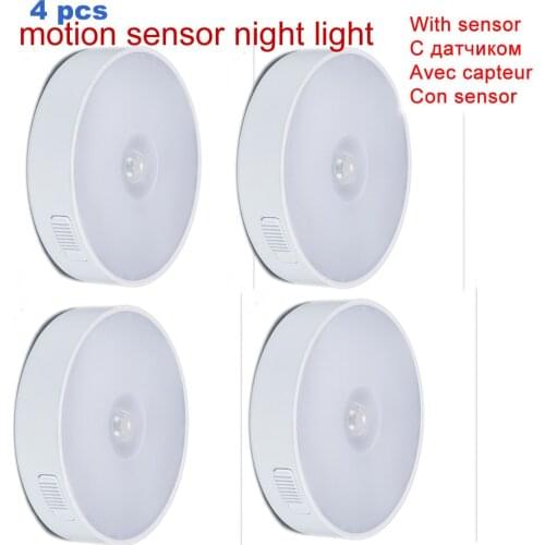 2-6pcs PIR Motion Sensor indoor For Garden Path Driveway Emergency Security night light usb charged led cabinet lamp night light