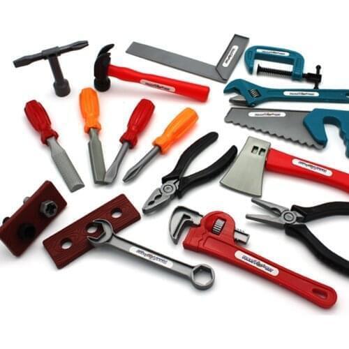 21pcs/set Plastic Repair Tools Toys Kids Pretend Play Role Play Repairman Wrench Screwdriver Saw Model Toys For Children Boys