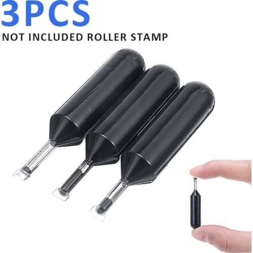 3pcs/set Refill Ink Black Ink for Identity Guard Theft Protection Roller Stamp Scrapbooking Stamping Supplies
