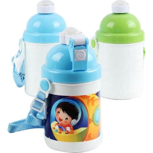 400ml Blank water Bottle With Little Compass For Kids Children Sublimation Printing