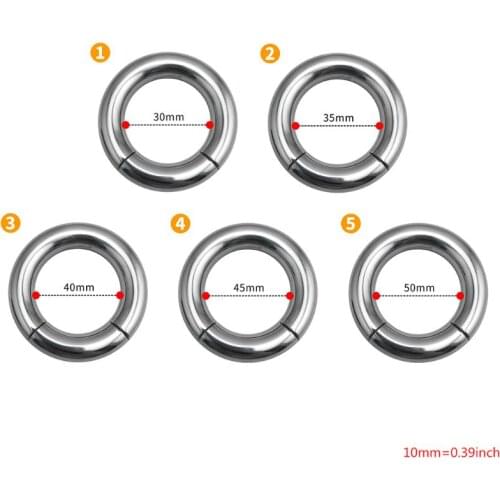 5 Sizes for Choose Heavy Duty Male Magnetic Ball Scrotum Stretcher Metal Penis Cock Lock Ring Delay Ejaculation BDSM Sex Toy