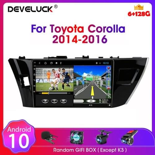 10" Android 10 2Din IPS For Toyota Corolla Ralink 2014-2016 4G Net Wifi Car Radio Multimedia Video Player GPS Navigation MP5 DVD