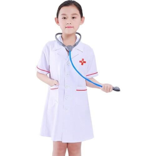 Halloween Children Doctor Costumes Cosplay Christmas Kindergarten Role-Playing Child Nurse Professional Experience Suit Disguise
