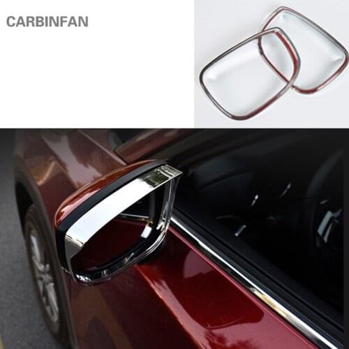 For Mazda Cx-5 Cx5 2nd Gen KF 2017 2018 ABS rearview mirror rain eyebrow mirror rain gear cover trim Sticker styling C390