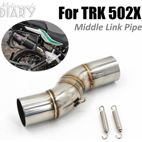 For TRK 502X 502 X Motorcycle Exhaust Slip-On Modify System Middle Link Pipe Escape Moto Bike Racing Modified Parts Motorcross