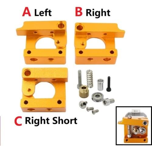 MEGA MK8 Extruder Aluminum Alloy Block DIY Kit 3D Printers Parts For Makerbot 1.75mm Filament Extrusion Right Left Short Hand