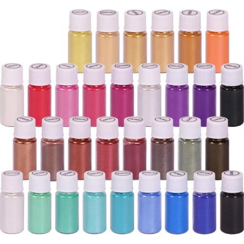 Biutee 32Color 5g Mica Powder Pigment Pure Pearl Epoxy Resin For Lip Gloss Cosmet metallic Color Blush Nail Art Resin Soap Craft