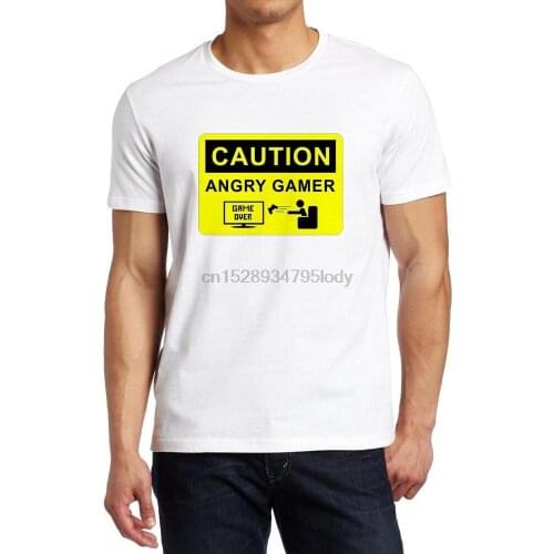 Gamer Quote Caution Angry Gamer At Play Game Over GG Fruit Of The Loom T-shirt