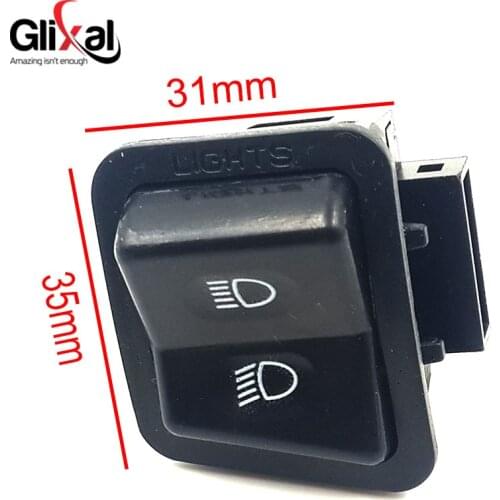 Glixal Scooter 4-Pin Headlight Dimmer Switch Button for GY6 49cc 50cc 125cc 150cc Chinese Moped Scooter (2 pcs)