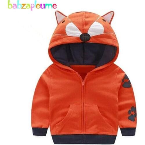 2-6Years/Spring Autumn Korean Baby Boys Jackets Hooded Cartoon Cute Infant Coats For Kids Clothes Children Outerwear BC1149