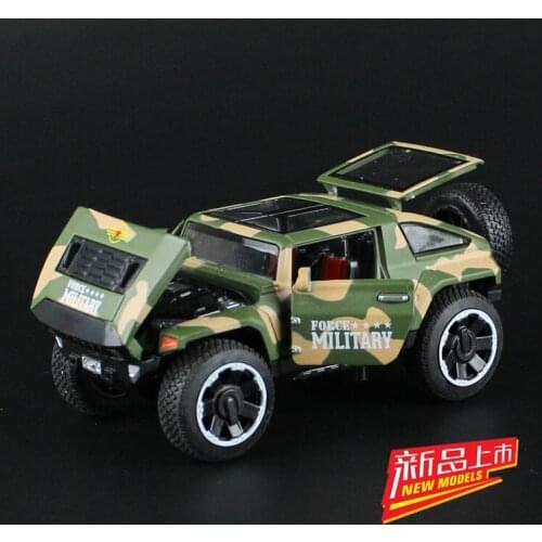 Hot New Military die-cast tank / armoured vehicles childrens toy car model with sound & light 1:32 for hummer HX War Wagon