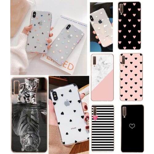 Soft Love Heart Case For Samsung Galaxy A7 2018 A750 Ultra Slim Design BACK Cover Protector For Sammsung A50 A30 A50S A30S