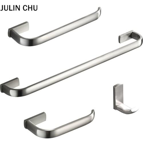 Nickel Bathroom Accessories Hardware Set Antique Brushed Towel Bar Ring Wall Mount Bathroom Coat Hook Toilet Paper Holder Brass