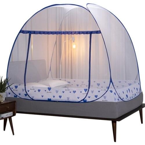 New Encryption Mosquito Net Mongolian Yurt Mosquito Net Three-Door Mosquito Net Home Double People Bed Tents Girl Room Bed Tents