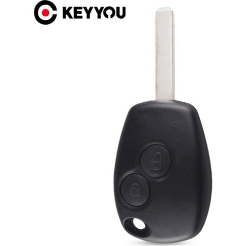 KEYYOU 10x New Replacement 2 Button Key Fob Remote Shell Case Uncut Blade For Renault Modus Clio 3 Twingo Free shipping