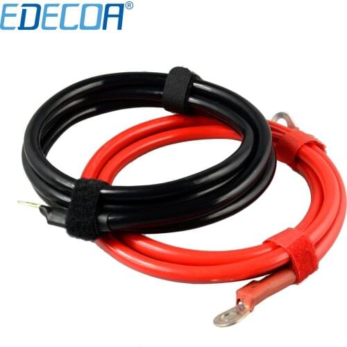 New Arrival Edecoa Battery Cable 3 AWG 1 Meter 25mm² Heat-Resistant 1M 1.5M Pure Copper For RV Car Power Inverter Boat