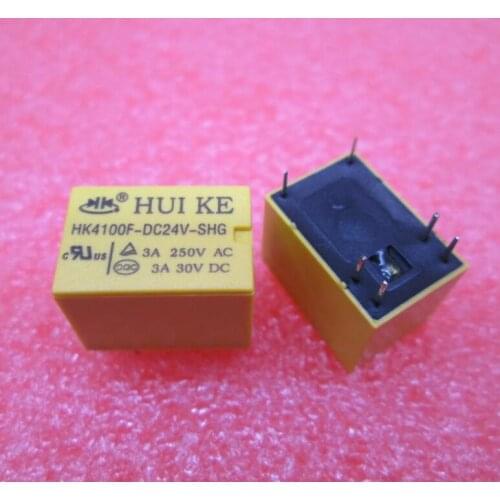 NEW relay HK4100F-DC24V-SHG HK4100F-DC24V HK4100FDC24VSHG 24V DC24V 24VDC 3A 250VAC 6PIN