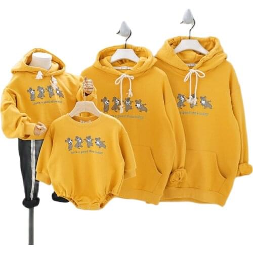 Family Matching Outfits Family Looks Hoodies Sweatshirts Clothing Sweatshirt Dad Mom Daughter Son Clothes Mommy and Me