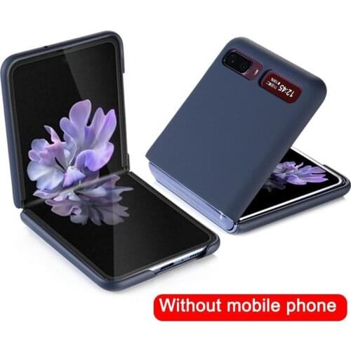 Grma Originele Luxe Lederen Skin Vriendelijke Pc Cover Voor Z Flip Case Sm F700F Z Flip telefoon Cover
