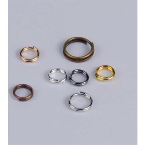200pcs 5/6/8/10/12/14mm Open Jump Rings Double Loops Split Rings Connectors For Diy Jewelry Making Finding Accessories Wholesale