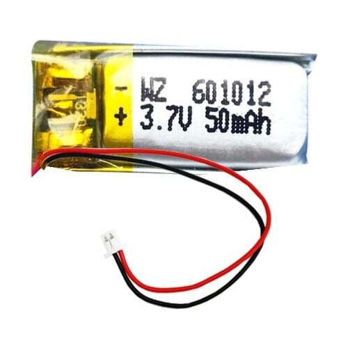 Manufacturers supply 601012 (50MAH) 3.7V on-ear Bluetooth headset polymer lithium ion battery