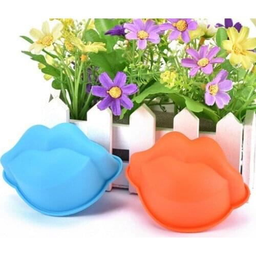 Sexy Lips Muffin Cup Pudding Jelly Chocolate Mold Silicone Cake Bakeware Mould Kitchen Baking Tools E136