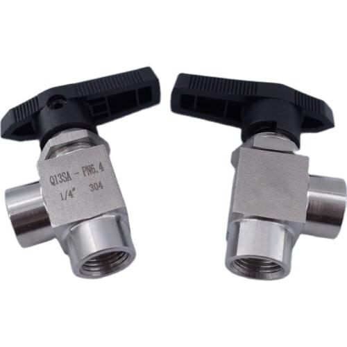 Right angle Ball valve 1/8" 1/4" 3/8" 1/2" female G thread stainless steel 304 high pressure female thread ball valve