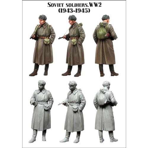 Resin Soldier 1:35 World War II winter Soviet armed soldier scout Soviet soldier 975 new model