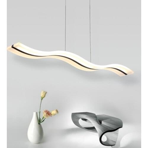 Modern Wave Acrylic Led pendant light For Dining Room AC 110/220V Lustre Hanglamp Lampadario Lamparas De Techo