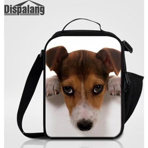 Dispalang Jack Russel Lunch Bag For Children Animal Dog Food Lunchbox For Student Small Custom Cooler Bags For School Picnic Bag
