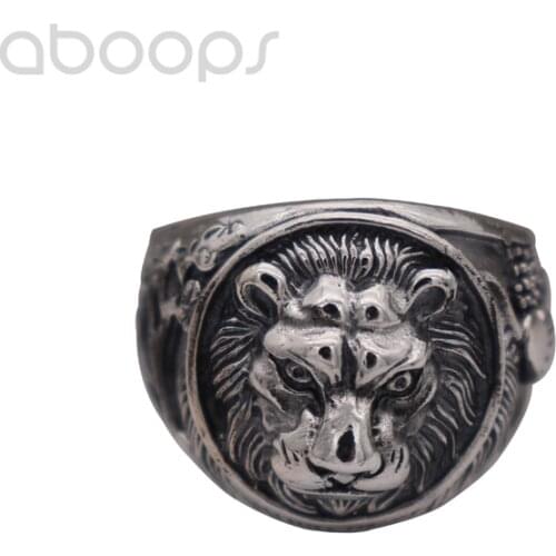 Vintage 925 Sterling Silver Lion Head Ring for Men Women,Irish Claddagh Style,Size 7.5-12,Free Shipping