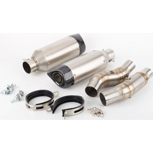 Performance Motorcycle Exhaust Pipe Escape Middle Link Pipe Mufflerr Slip On For Kawasaki Z1000 Z1000SX 2010 - 2020 Full System