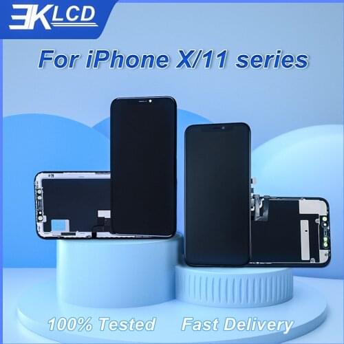 AAA+++ LCD For iPhone X XS Max OLED With 3D Touch Digitizer display 11 pro max LCD Screen Digitizer Replacement Assembly Gifts