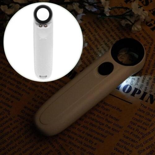 1 PCS Fashion 40X Magnifier Jewelry Appraisal Mirror Light Point Exclamation LED Magnifier Identification Handheld with 21m C9G7